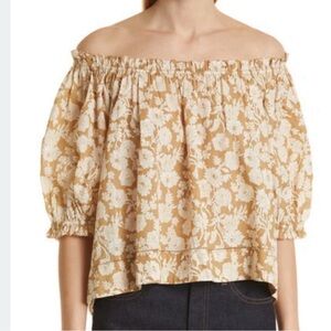The Great - Garland Puff Sleeve SwingTop